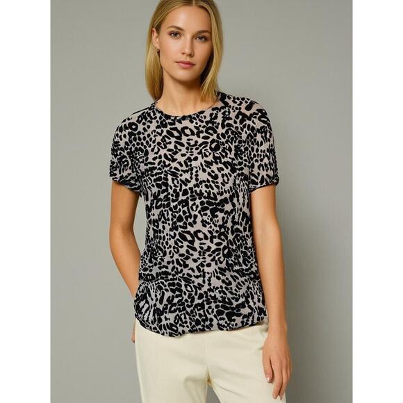Soft T Shirt Leopard Print Beige Black By New Look Women’s Size 14 UK/Size 10 US - Picture 1 of 6